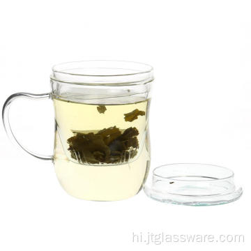 एक व्यक्ति चायदानी प्राचीन साफ़ ग्लास चाय कप सेट